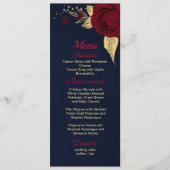 Bordeaux-Goldblütennavy Menükarte (Vorderseite)