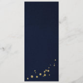 Bordeaux-Goldblütennavy Menükarte (Rückseite)