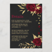 Bordeaux-goldblütenschwarze Details Begleitkarte (Vorderseite)