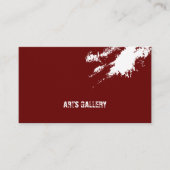 Bordeaux Grunge Smudge Template Business Card Visitenkarte (Vorderseite)