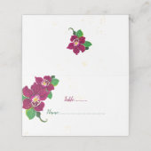 Bordeaux Hibiskus Blume grüne Blätter Platzkarte (Außenseite Aufgefaltet)