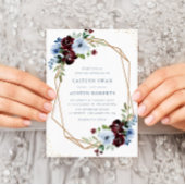 Bordeaux-Hochzeit Einladung