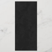 Bordeaux-Hochzeit mit goldenem Gold Menükarte (Rückseite)