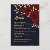 Bordeaux-Hochzeit und Goldmedaille Begleitkarte (Vorderseite)