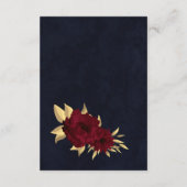 Bordeaux-Hochzeit und Goldmedaille Begleitkarte (Rückseite)