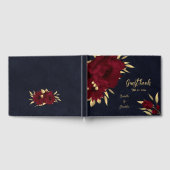 Bordeaux-Hochzeit und Goldmedaille Gästebuch (Voll)