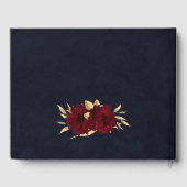 Bordeaux-Hochzeit und Goldmedaille Gästebuch (Rückseite)