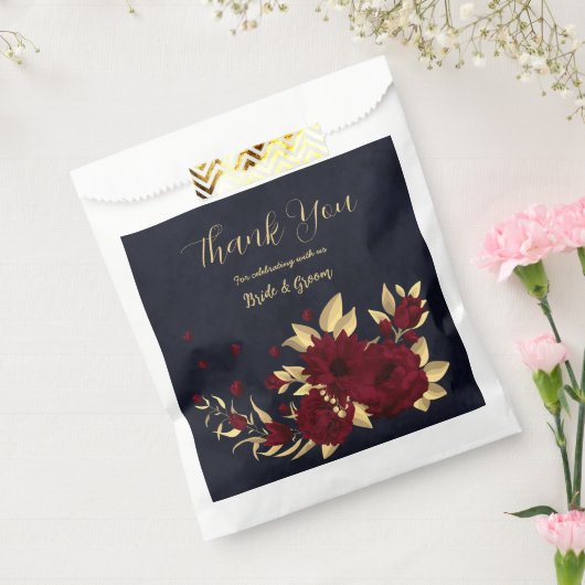 Bordeaux-Hochzeit und Goldmedaille Geschenktütchen (Versiegelt)