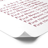 Bordeaux-Hochzeitskarte Poster (Ecke)