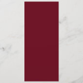 Bordeaux-Hochzeitsmenü Menükarte (Rückseite)