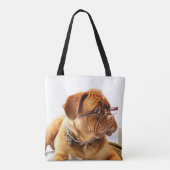 Bordeaux-Hund in den Gläsern Tasche (Rückseite)