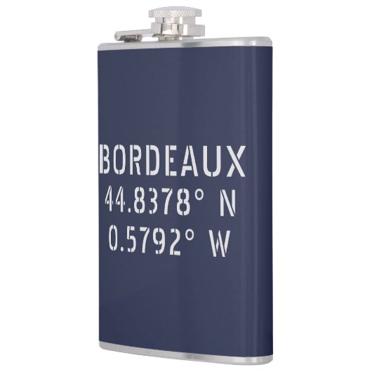 Bordeaux Latitude Longitude Flachmann (Links)