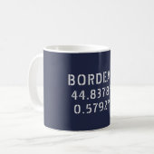Bordeaux Latitude Longitude Kaffeetasse (Vorderseite Links)