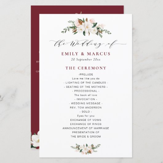 Bordeaux Magnolia (Vorne/Hinten)