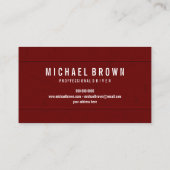 Bordeaux-Marmor Visitenkarte (Rückseite)