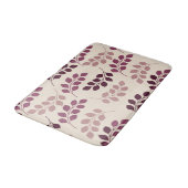 Bordeaux Modern Botanical Japandi Badematte (Schrägansicht)