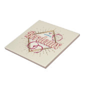 Bordeaux Nouvelle-Aquitaine Frankreich Retro Wein Fliese (Seite)