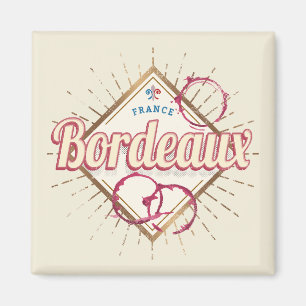 Bordeaux Nouvelle-Aquitaine Frankreich Retro Wine  Magnet