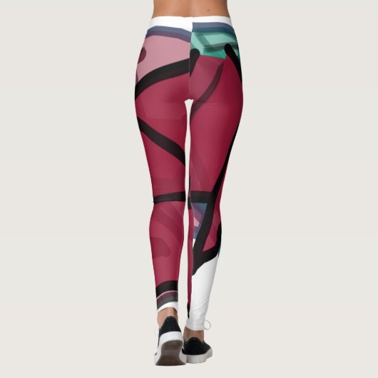 Bordeaux-Paar Leggings (Rückseite)