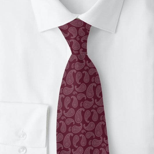 Bordeaux Paisley Krawatte