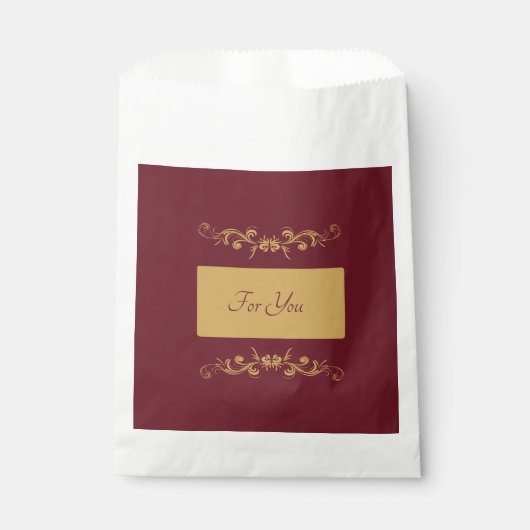 Bordeaux Personalisiert Gevor Bag Geschenktütchen (Vorderseite)