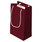Bordeaux Personalisierte kleine Geschenktasche Geschenktüte (Rückseite Schrägansicht)