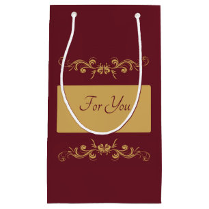 Bordeaux Personalisierte kleine Geschenktasche Geschenktüte
