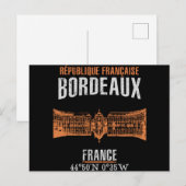 Bordeaux Postkarte (Vorne/Hinten)