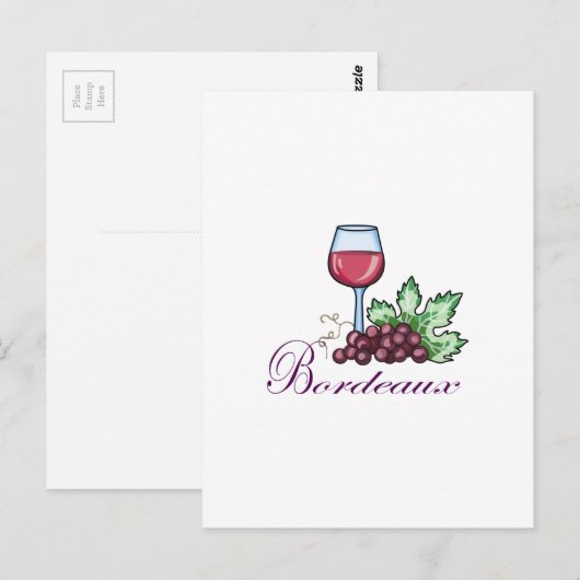 Bordeaux Postkarte (Vorne/Hinten)