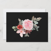 Bordeaux-Prinzessin Quinceanera Einladung (Rückseite)