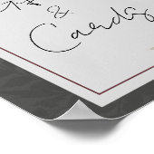 Bordeaux Rote Rosen Blumengeschenke und Karten Taf Poster (Ecke)