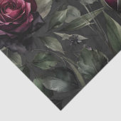 Bordeaux-Rote Rosen Schadowy-Hochzeit Seidenpapier (Detail)