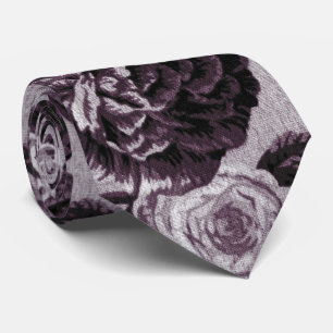 Bordeaux Rotes Vintages Blumengewebe Krawatte