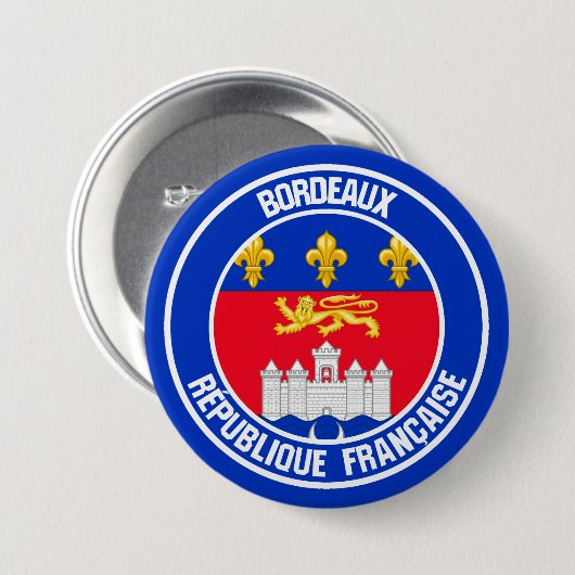 Bordeaux-RundEmblem Button (Vorne & Hinten)