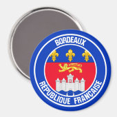 Bordeaux-RundEmblem Magnet (Vorderseite/Rückseite)