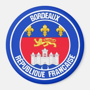 Bordeaux-RundEmblem Magnet
