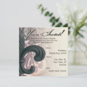 Bordeaux/Sand "Eisen-Lilie"-Quadrat Einladung (Stehend Vorderseite)