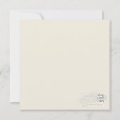 Bordeaux/Sand "Eisen-Lilie"-Quadrat Einladung (Rückseite)