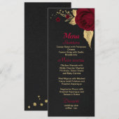 Bordeaux-Schwarz-Menü Menükarte (Vorne/Hinten)