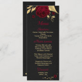 Bordeaux-Schwarz-Menü Menükarte (Vorne/Hinten)