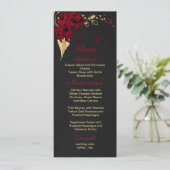 Bordeaux-Schwarz Menükarte (Stehend Vorderseite)
