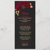 Bordeaux-Schwarz Menükarte (Vorderseite)