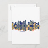 Bordeaux Skyline Feiertagspostkarte (Vorne/Hinten)