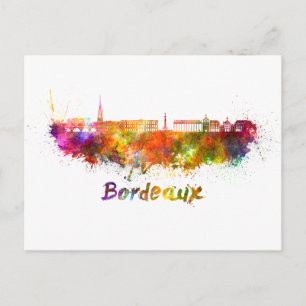 Bordeaux-Skyline Postkarte