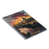 Bordeaux Twilight: Sunset Symphony Lila Clouds Notizblock (Rechte Seite)