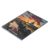 Bordeaux Twilight: Sunset Symphony Lila Clouds Notizblock (Linke Seite)