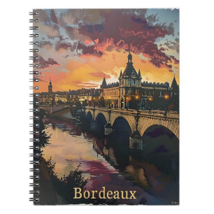 Bordeaux Twilight: Sunset Symphony Lila Clouds Notizblock