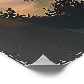 Bordeaux Twilight: Sunset Symphony Lila Clouds Poster (Ecke)