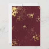 Bordeaux und Gold Weinverkostung Brautparty (Rückseite)