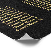 Bordeaux und Goldblumen Poster (Ecke)